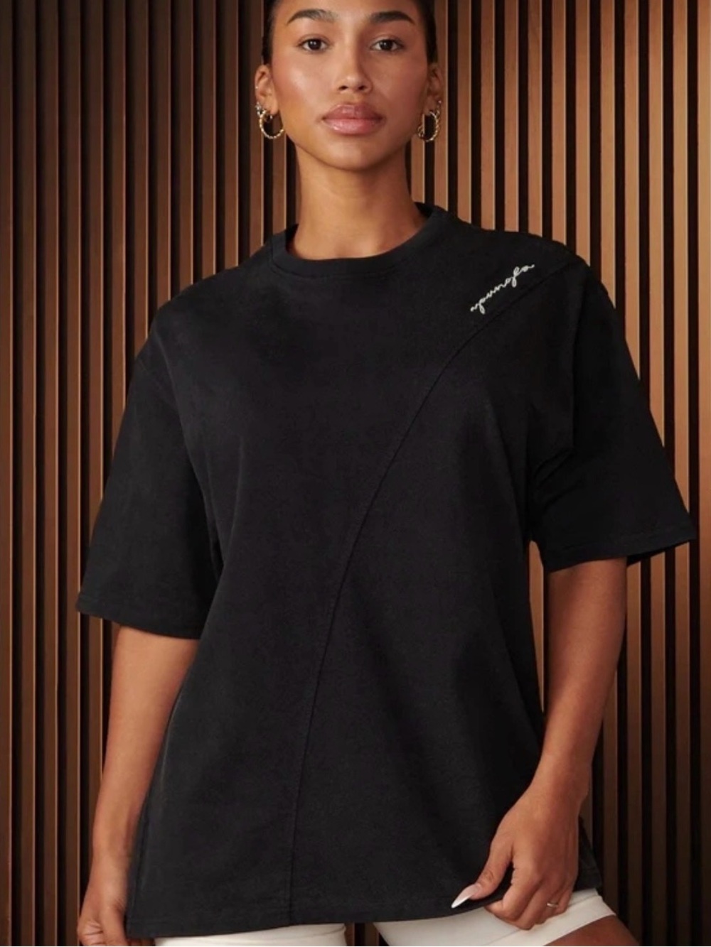 Youngla Script Black Tee